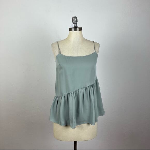 Theory Shirred Silk Slip Top - Picture 1 of 8